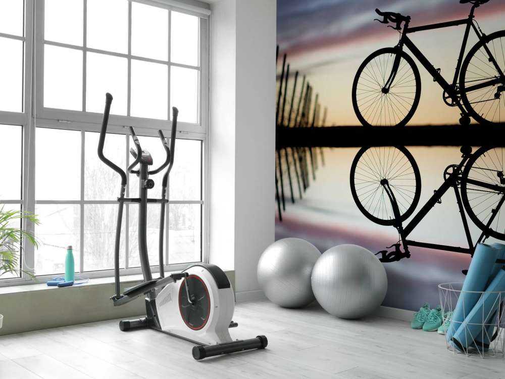 Rower wyścigowy przy zachodzie słońca