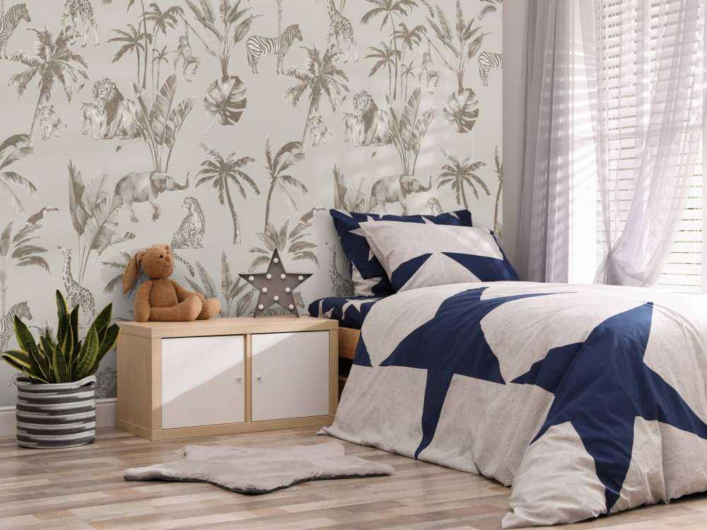 Wzór zwierzęcej dżungli taupe