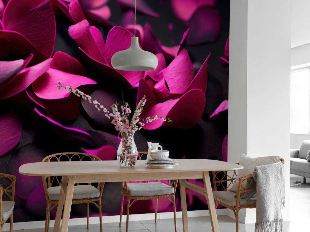 Ciemnoróżowe hortensje