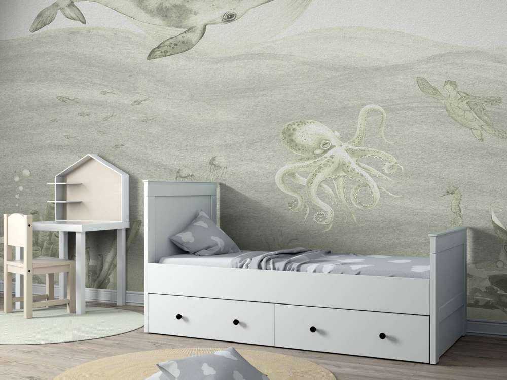 Podwodny świat w kolorze zielonym