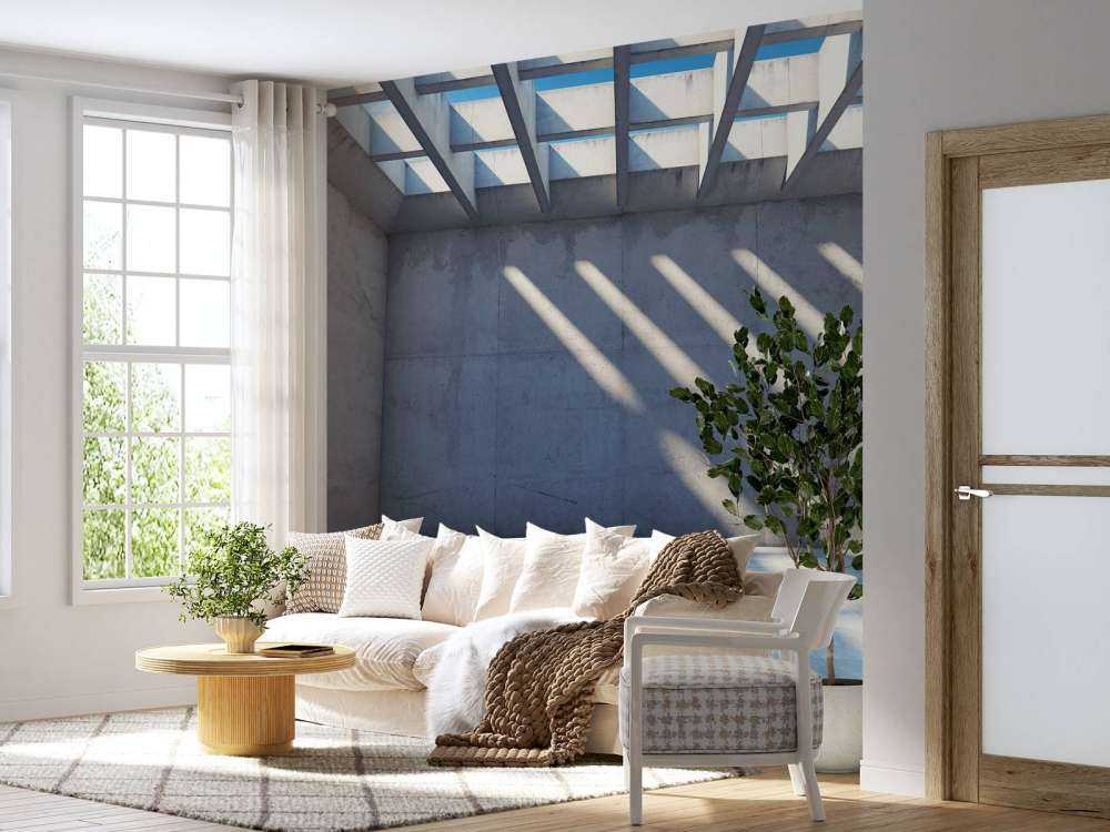 Pusta przestrzeń z otwartym dachem