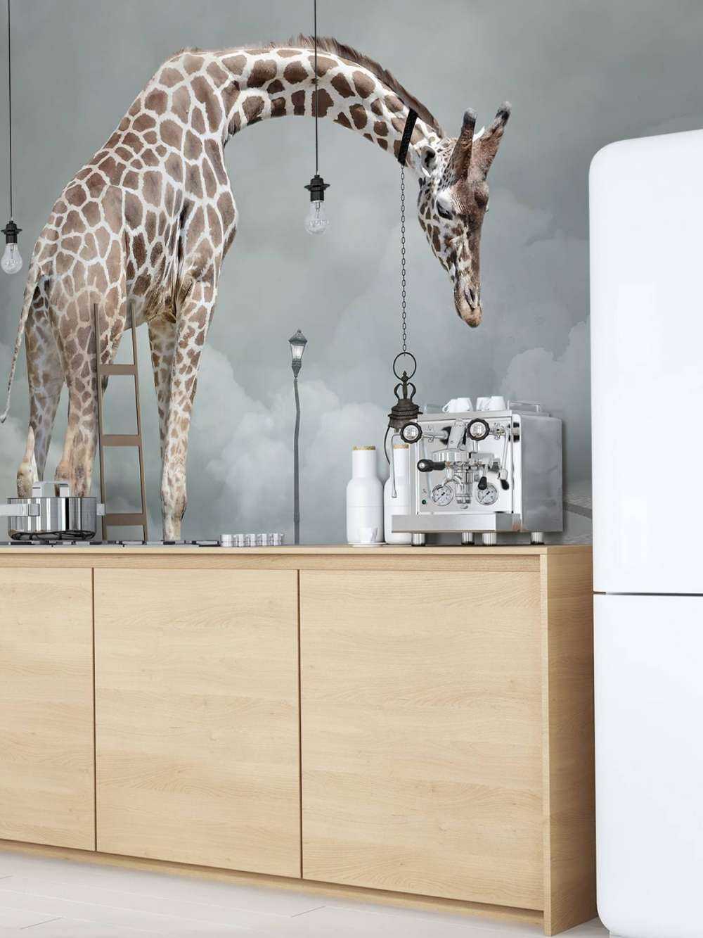 Fantastyczny krajobraz ze zwierzętami