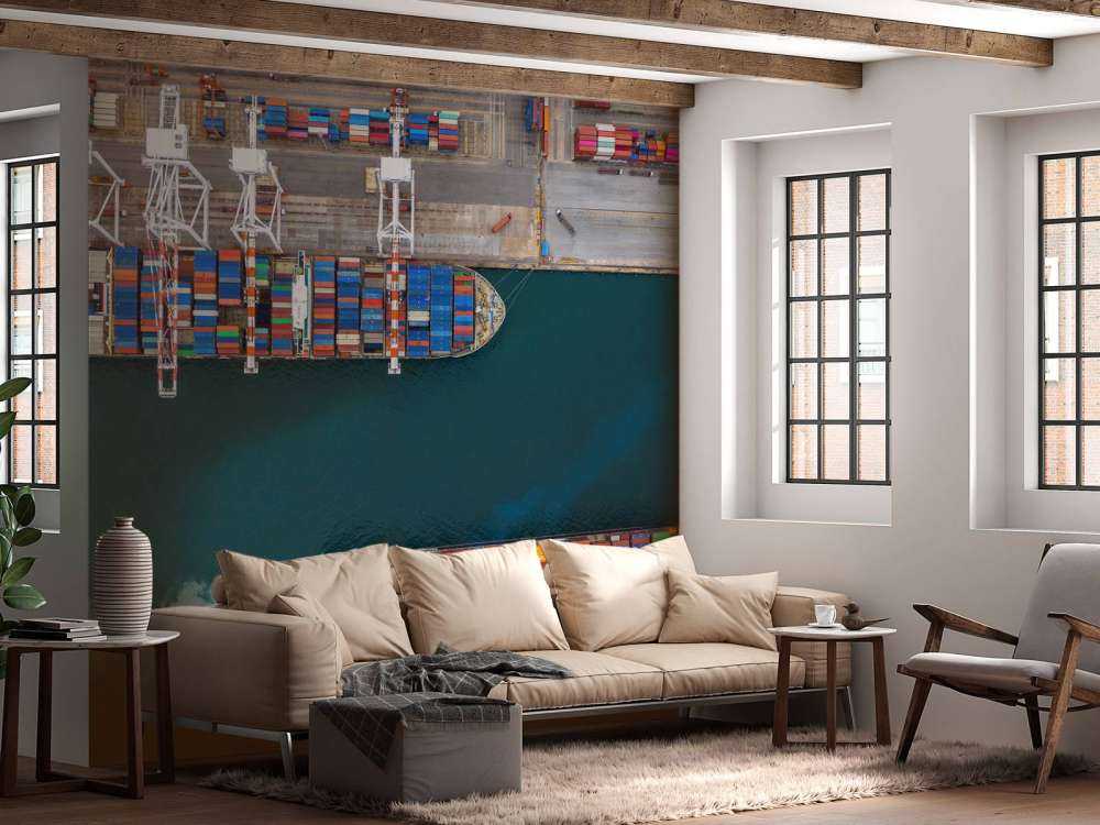 Kontenerowce z widokiem z góry