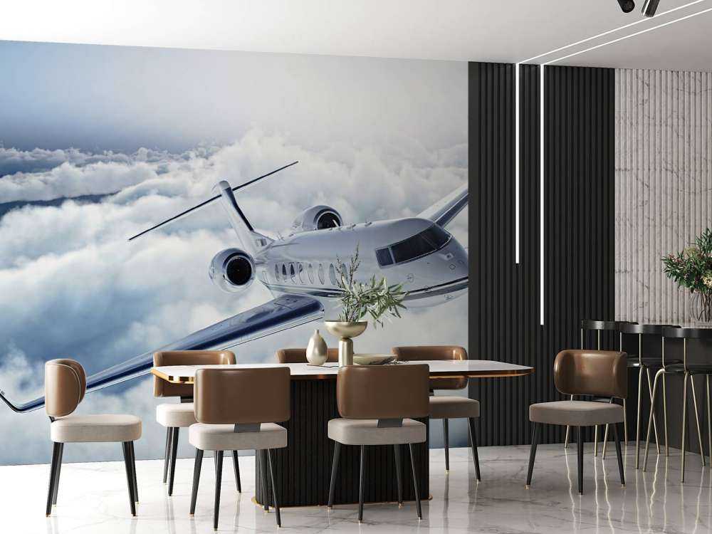 Prywatny samolot w powietrzu