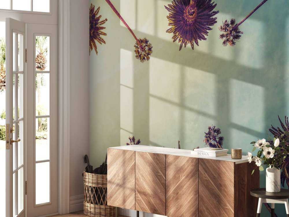 Widok z dołu na palmy