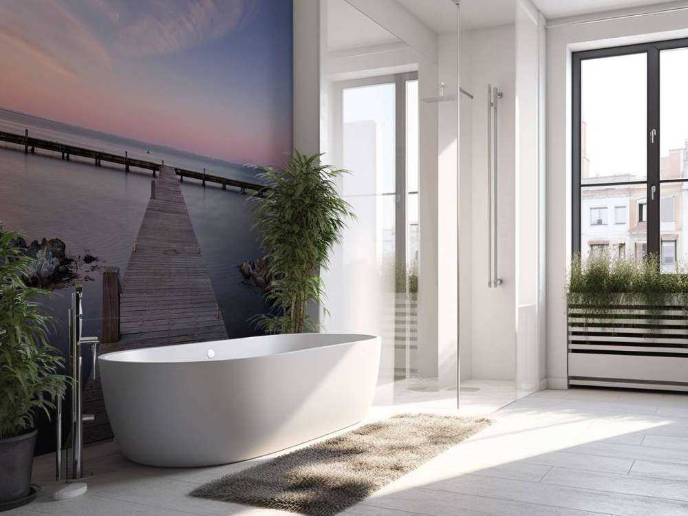 Rusztowanie o wschodzie słońca