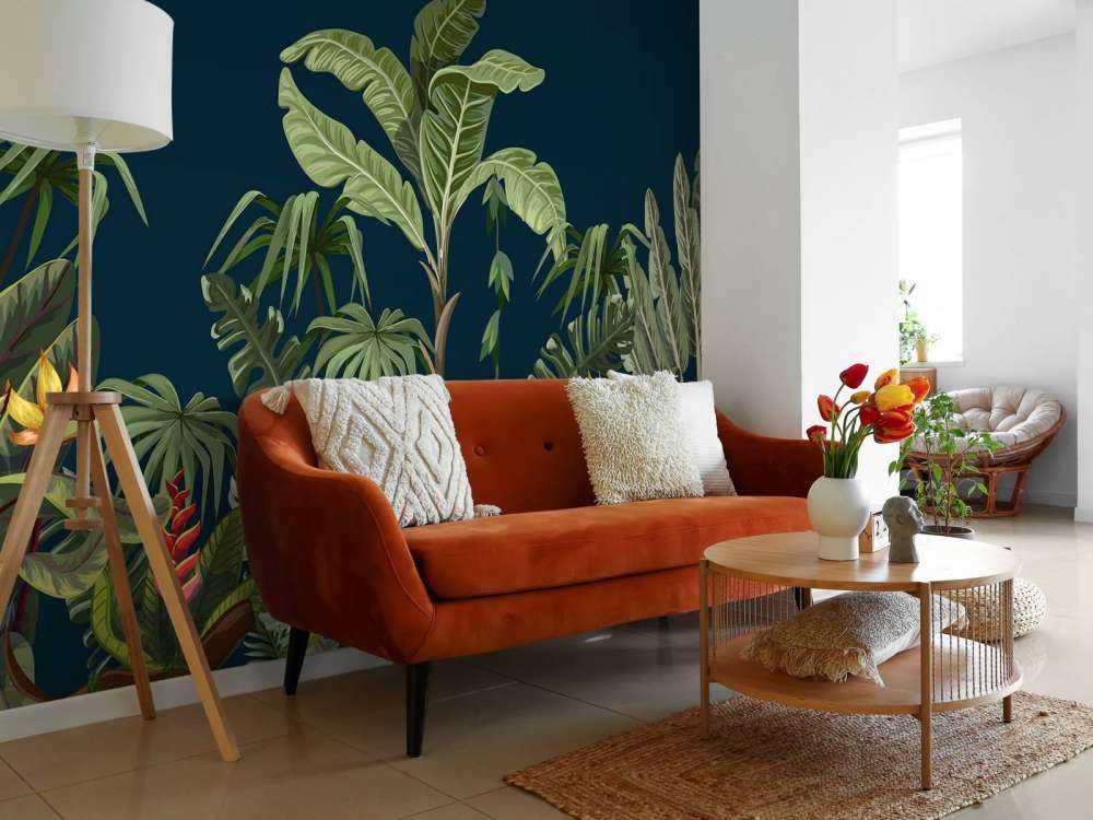 Kwiaty i drzewa w dżungli