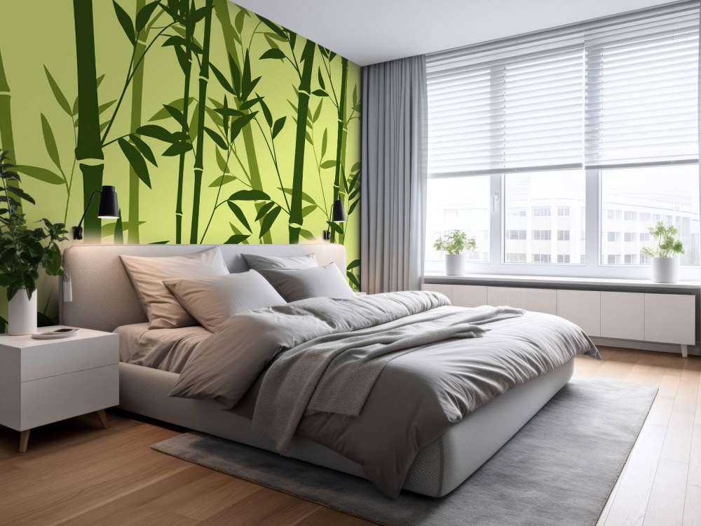Ilustracja przedstawiająca las bambusowy
