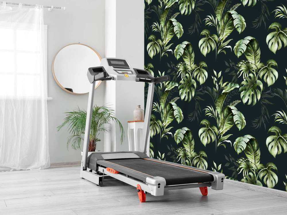 Zielony wzór z liśćmi