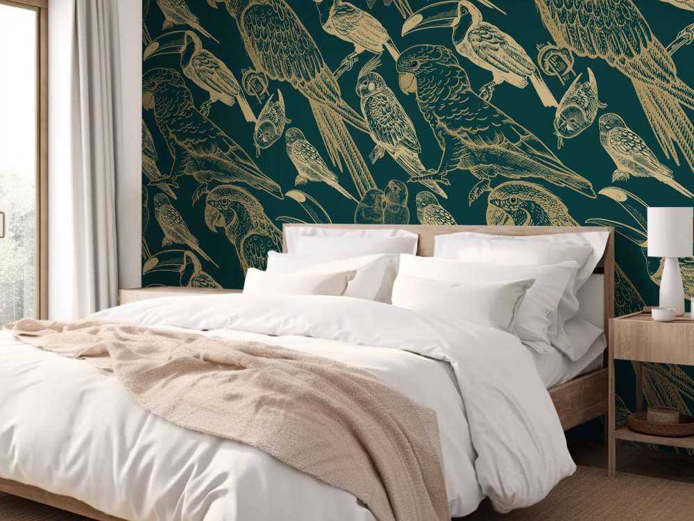 Wzór papugi i tukana