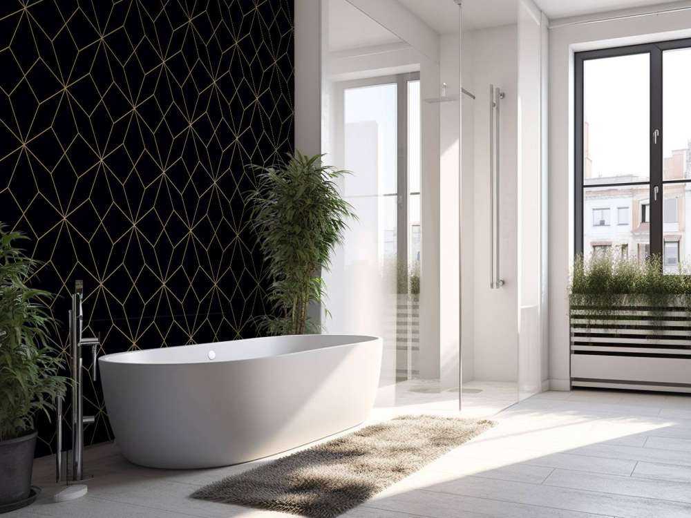 Linie abstrakcyjne, złoto