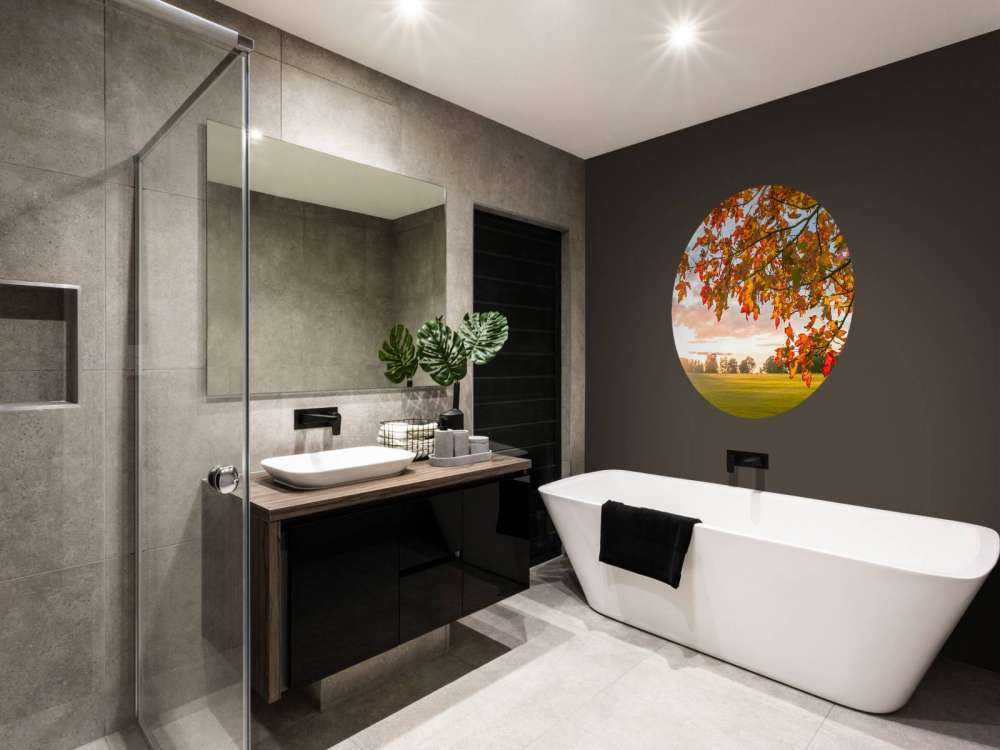 Jesienne drzewo o zachodzie słońca