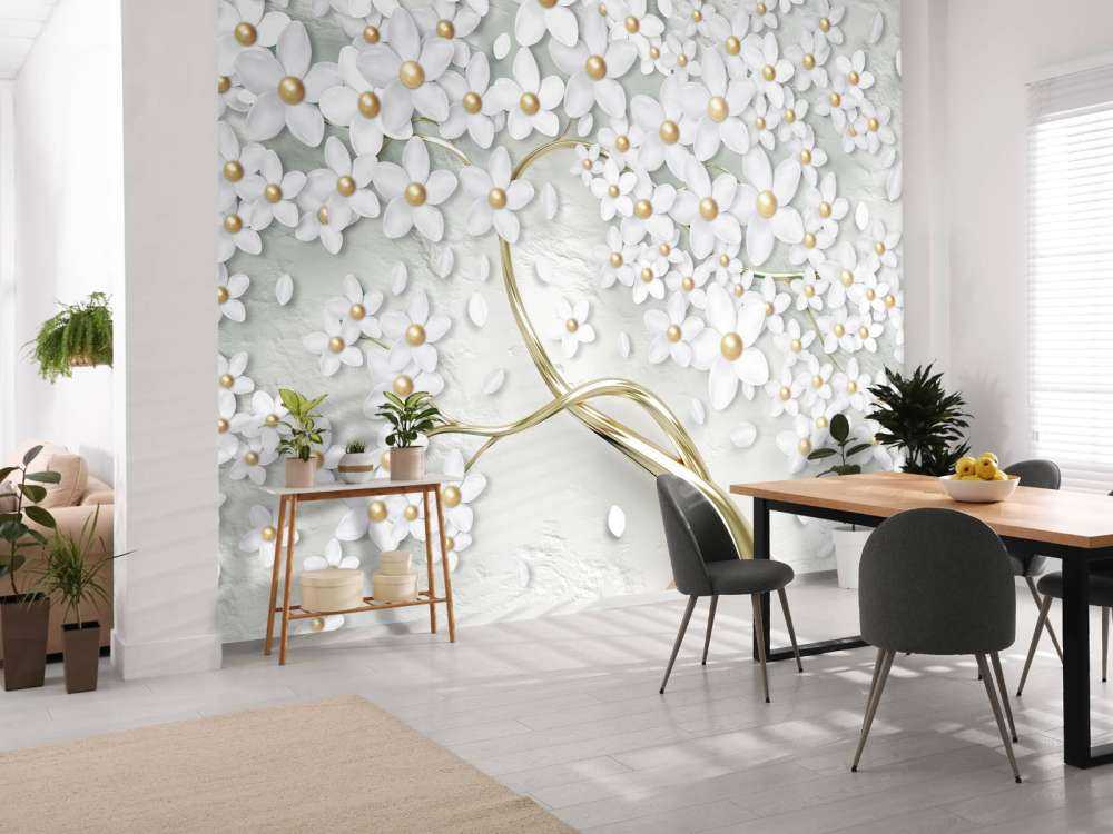 Złoto-białe kwiaty