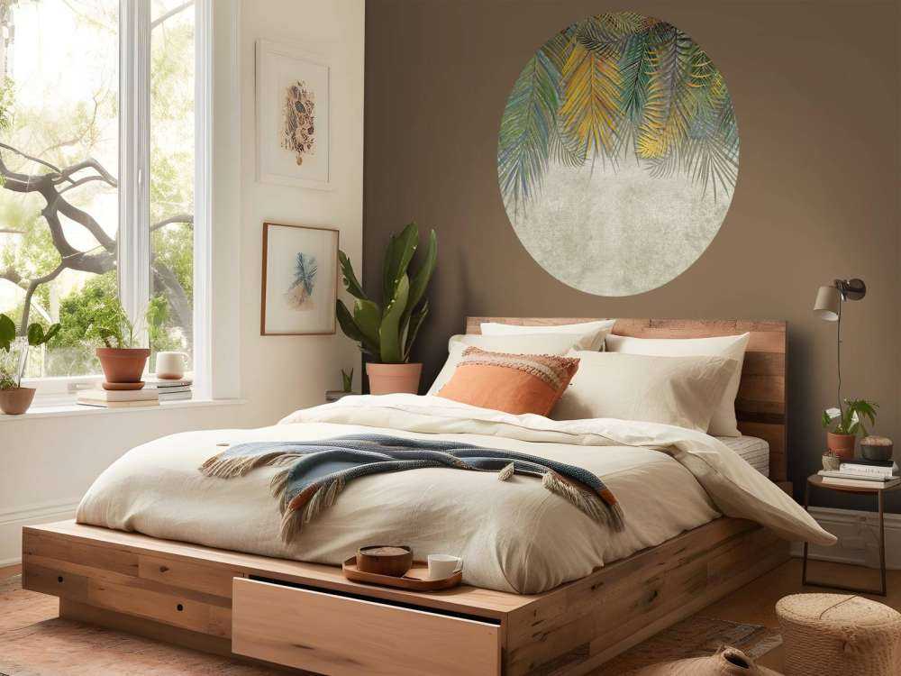 Tęczowe liście palmowe