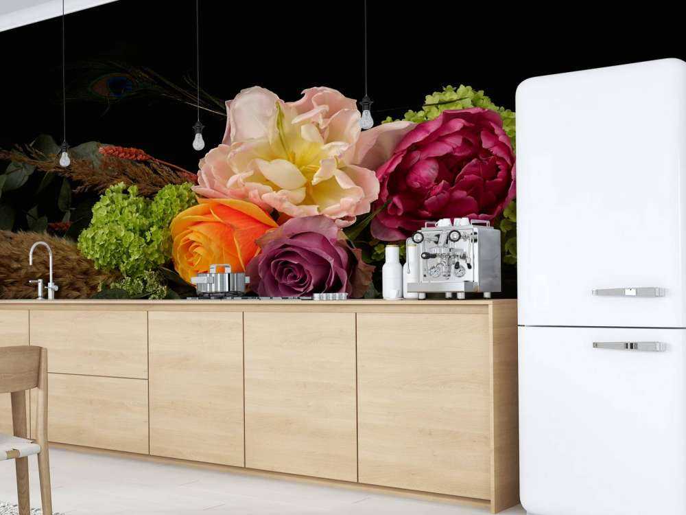 Wianek z kwiatów z piór