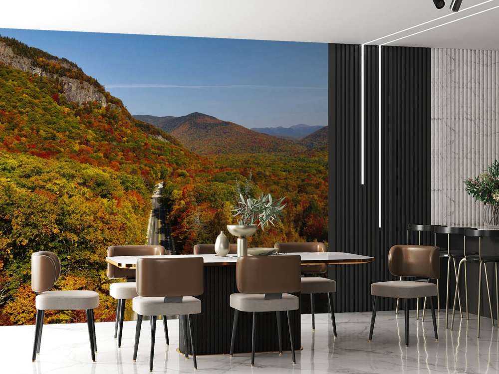 Droga przez jesienny krajobraz