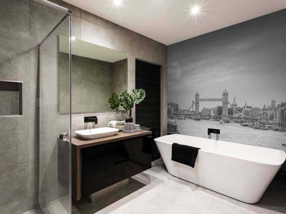 Pejzaż miejski Londynu w czerni i bieli