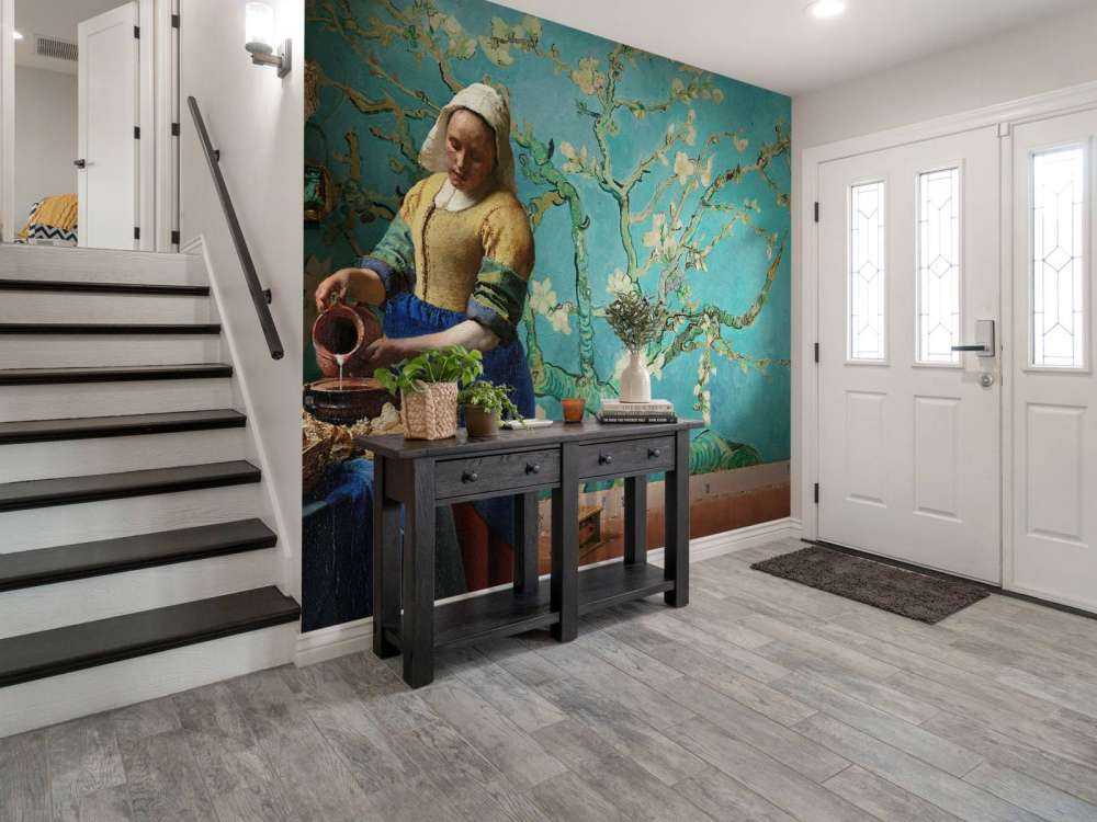 Mleczarka i kwiat migdałowca