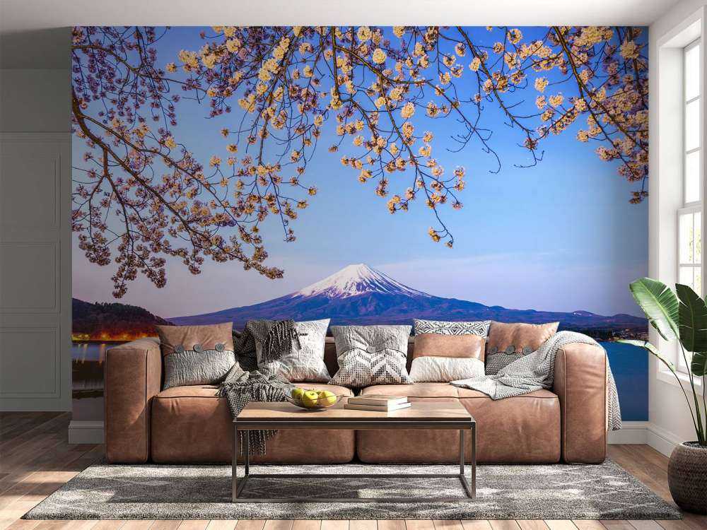 Góra Fuji na brzegu wody