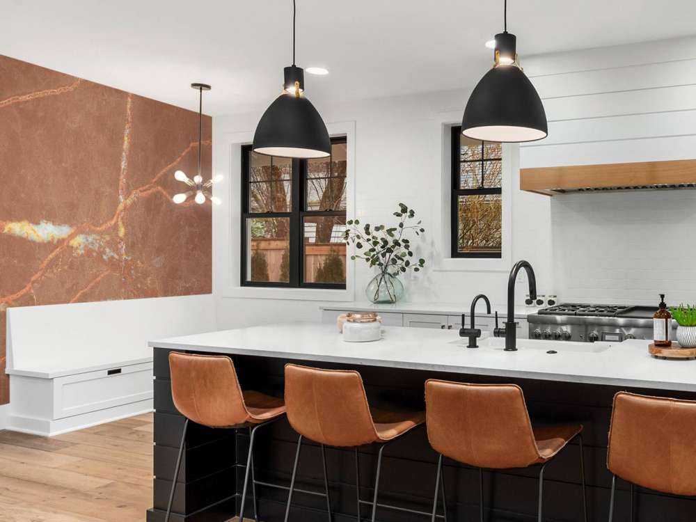 Marmur terakotowy z liniami