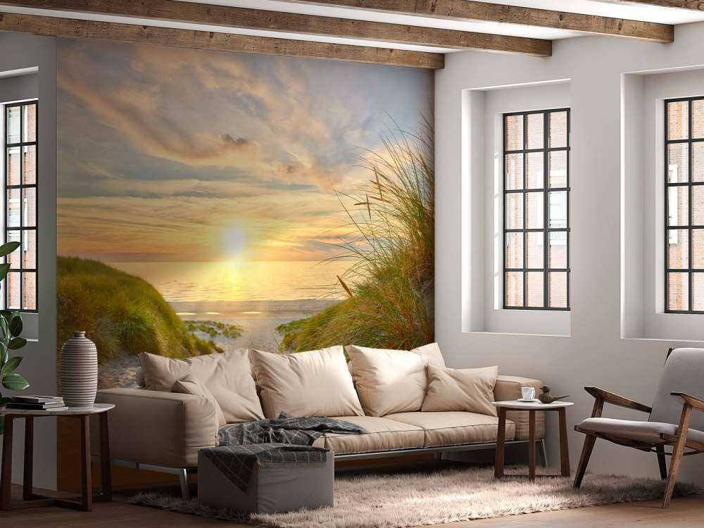 Zachód słońca na plaży wydmowej