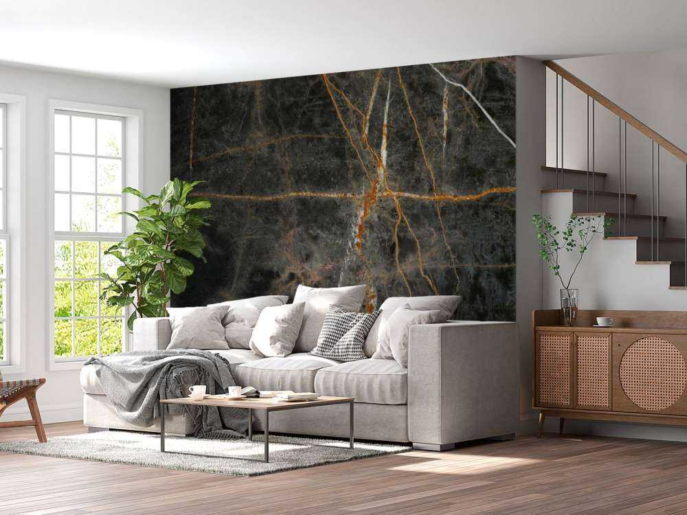 Ciemny marmur z odcieniami miedzi