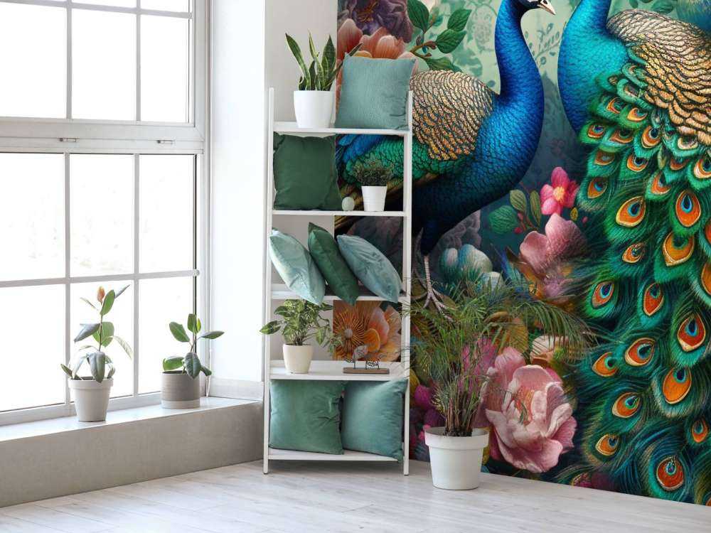 Kwiatowa Kula z Pawiami