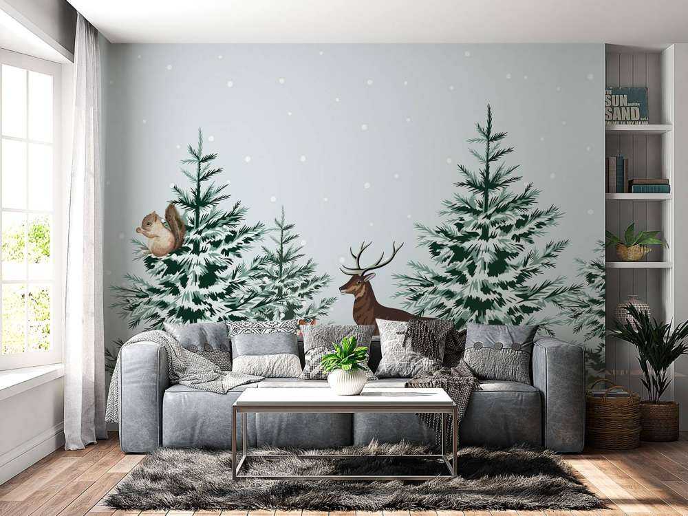 Radość mieszkańców zimowego lasu