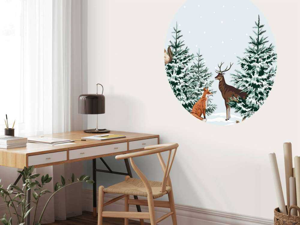 Radość mieszkańców zimowego lasu