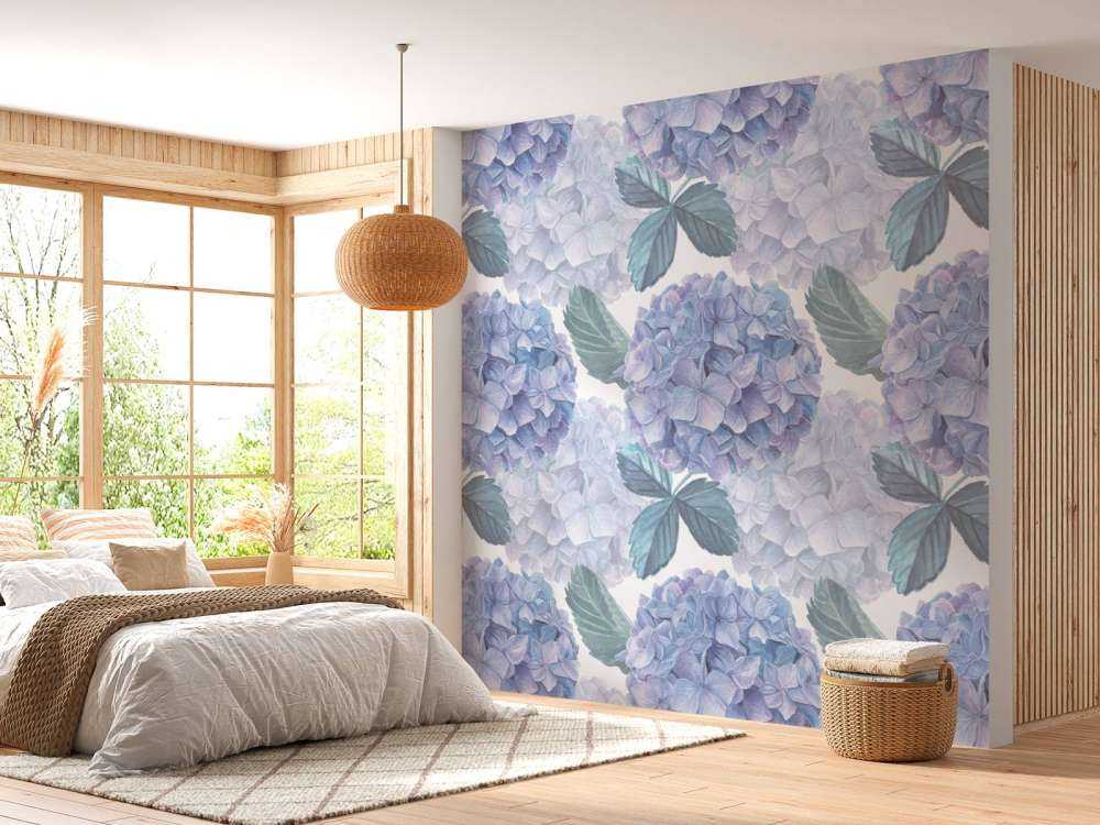 Krople Rosy na Hortensjach