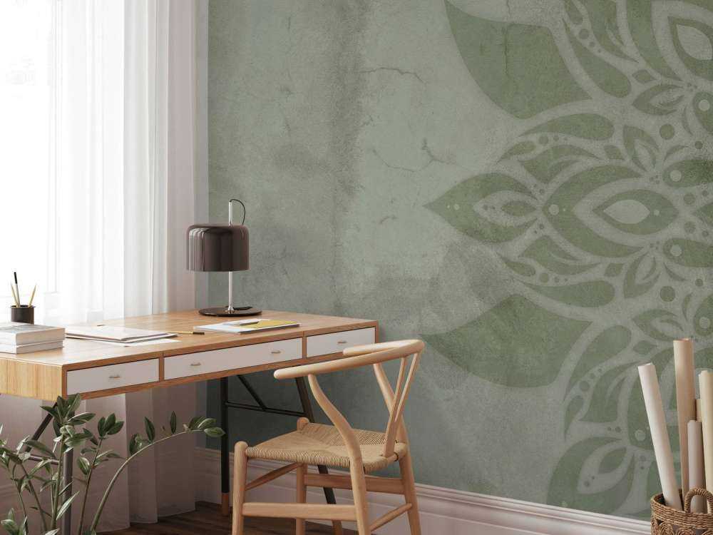 Zielona mandala rustykalna