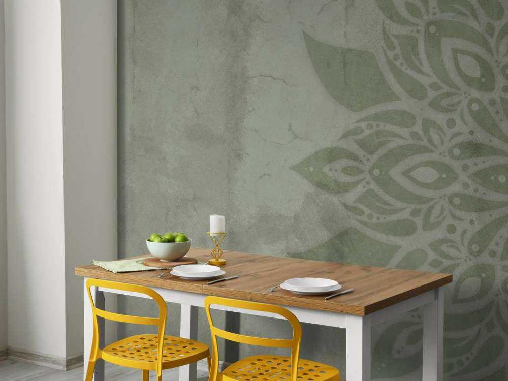 Zielona mandala rustykalna