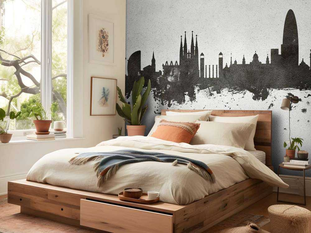 Akwarela panorama, Barcelona