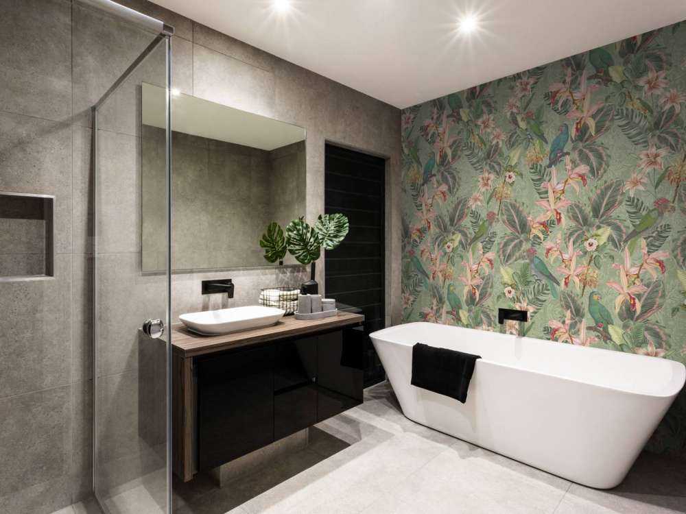 Ptaki i papugi tropikalnej dżungli - szałwiowa zieleń