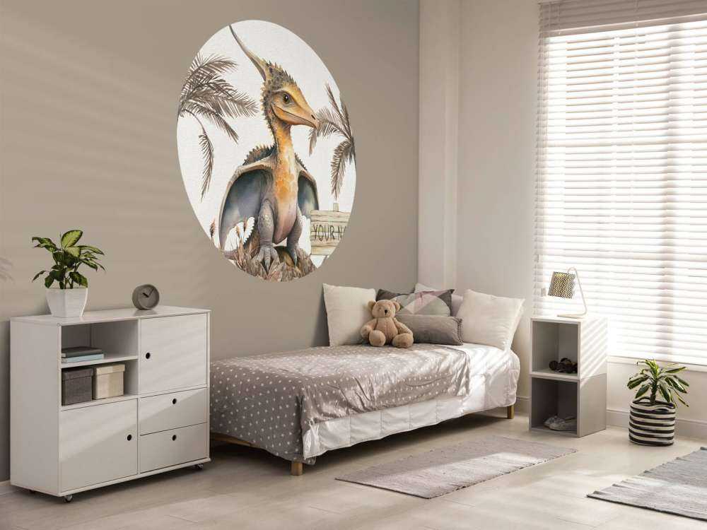 Młody pteranodon w taupe dżungli