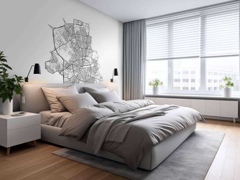 Mapa Eindhoven, biała