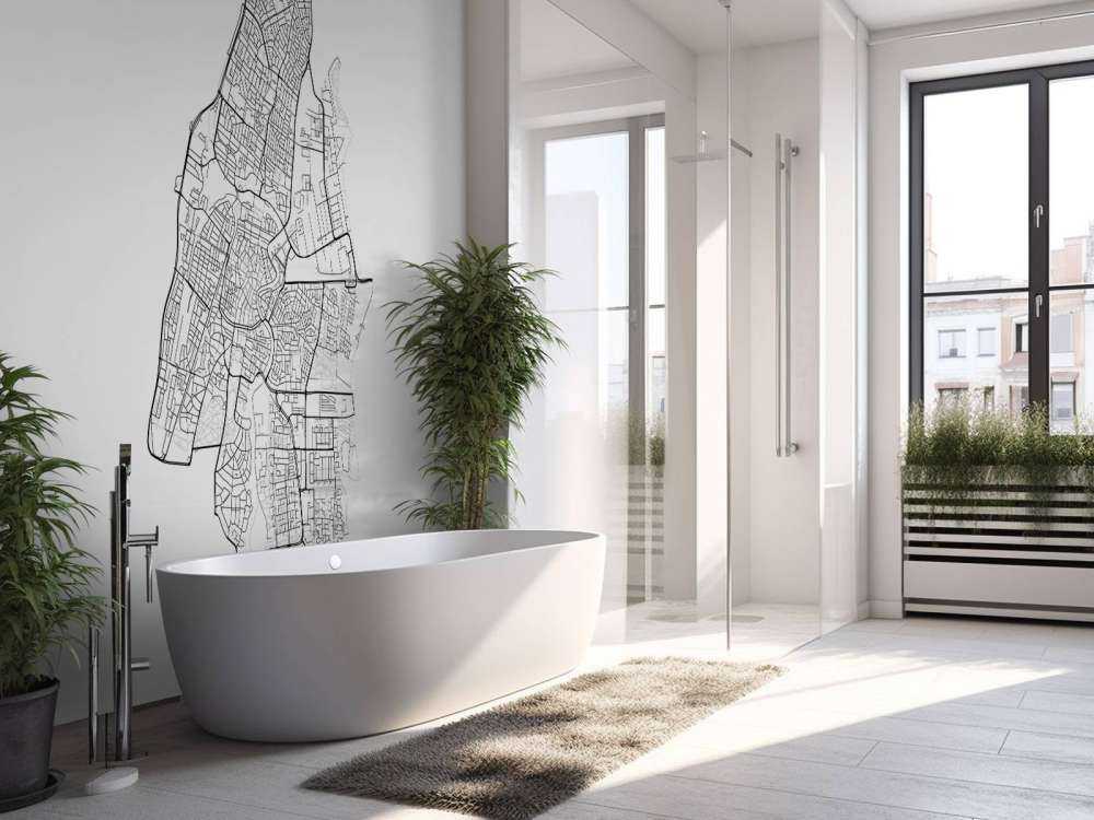 Mapa Haarlemu, biała