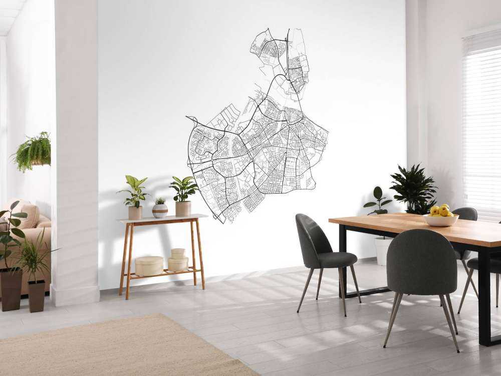 Mapa Nijmegen, biała