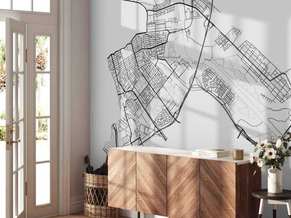Mapa Amsterdam - wschód, biały