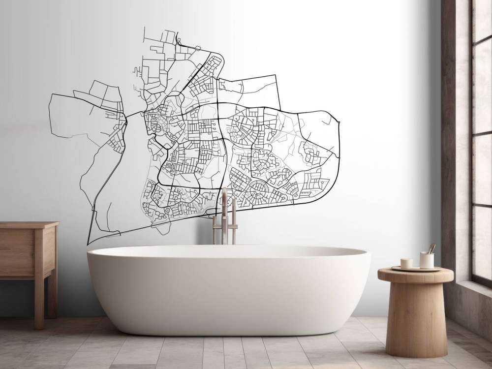 Mapa Zutphen, biała