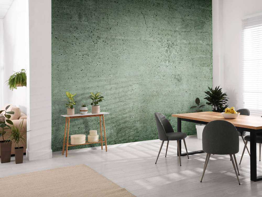 Zielona betonowa ściana