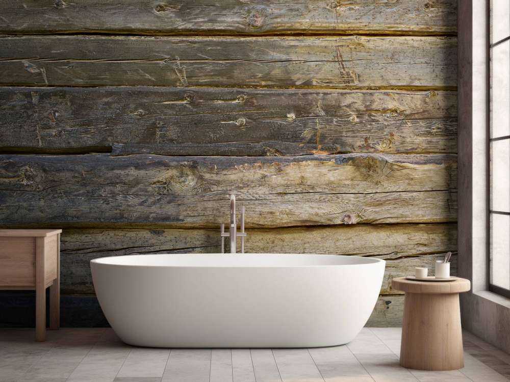 Drewno palone na niebiesko