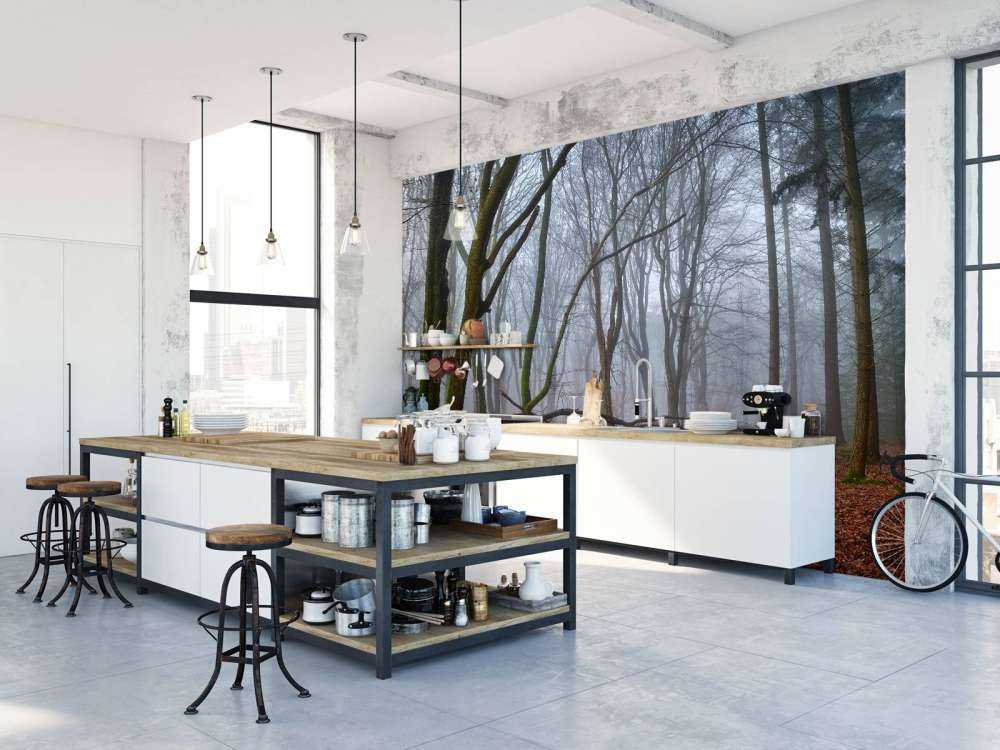 Tajemniczy, zamglony las