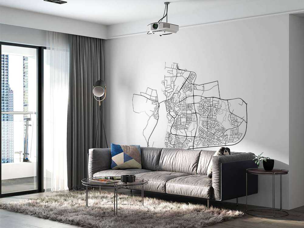 Mapa Zutphen, biała