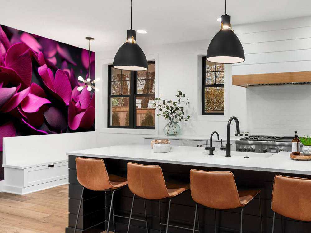 Ciemnoróżowe hortensje