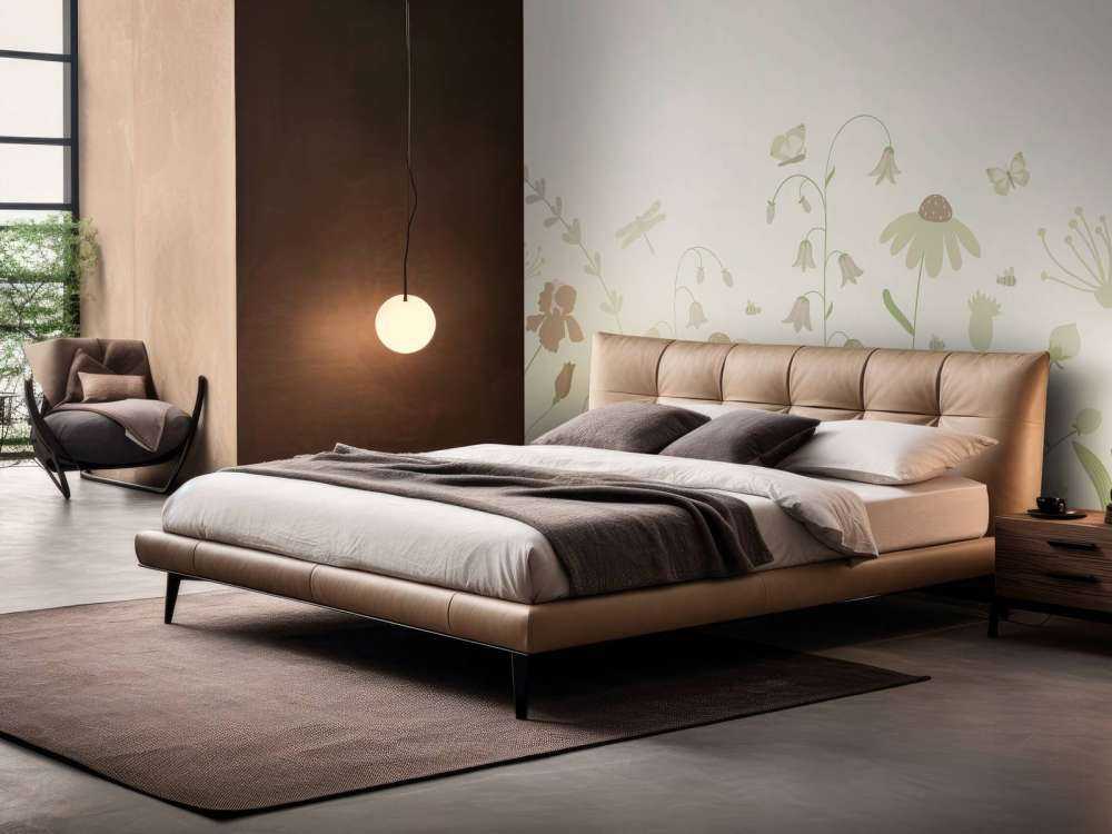 Wysokie pole kwiatowe z motylami w kolorze beżowym i starym różu