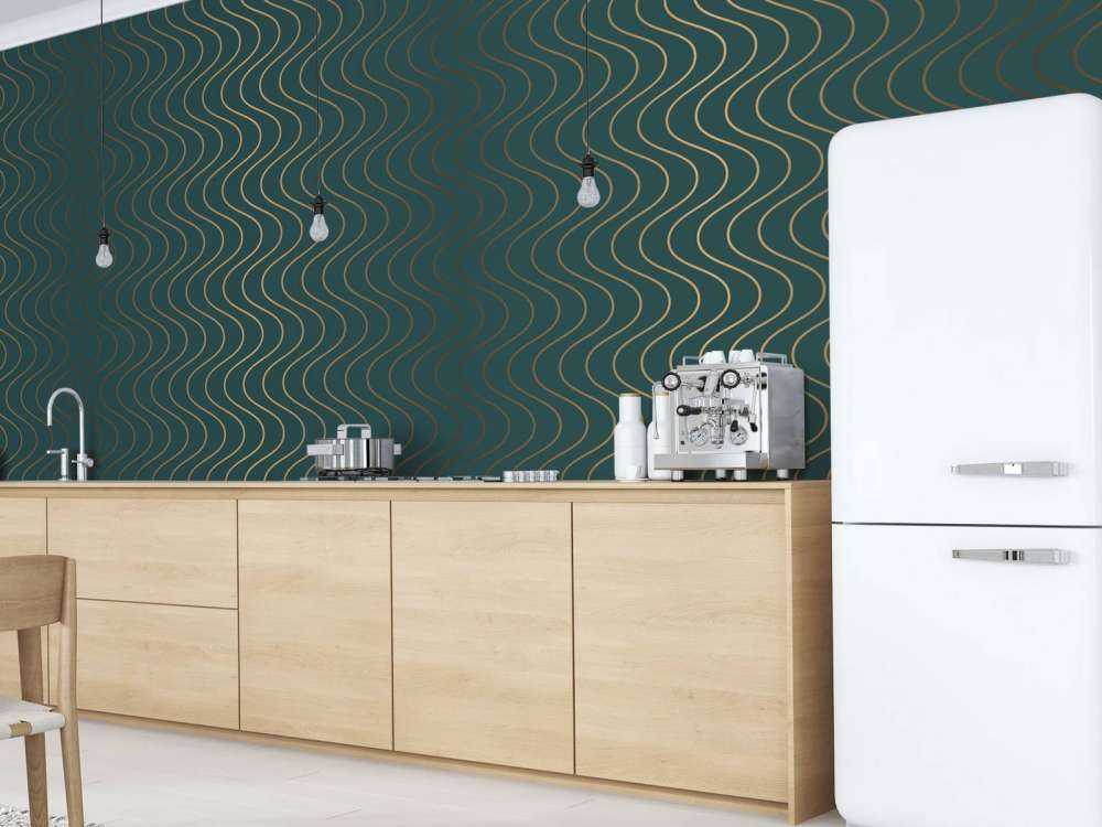 Falisty turkusowy wzór