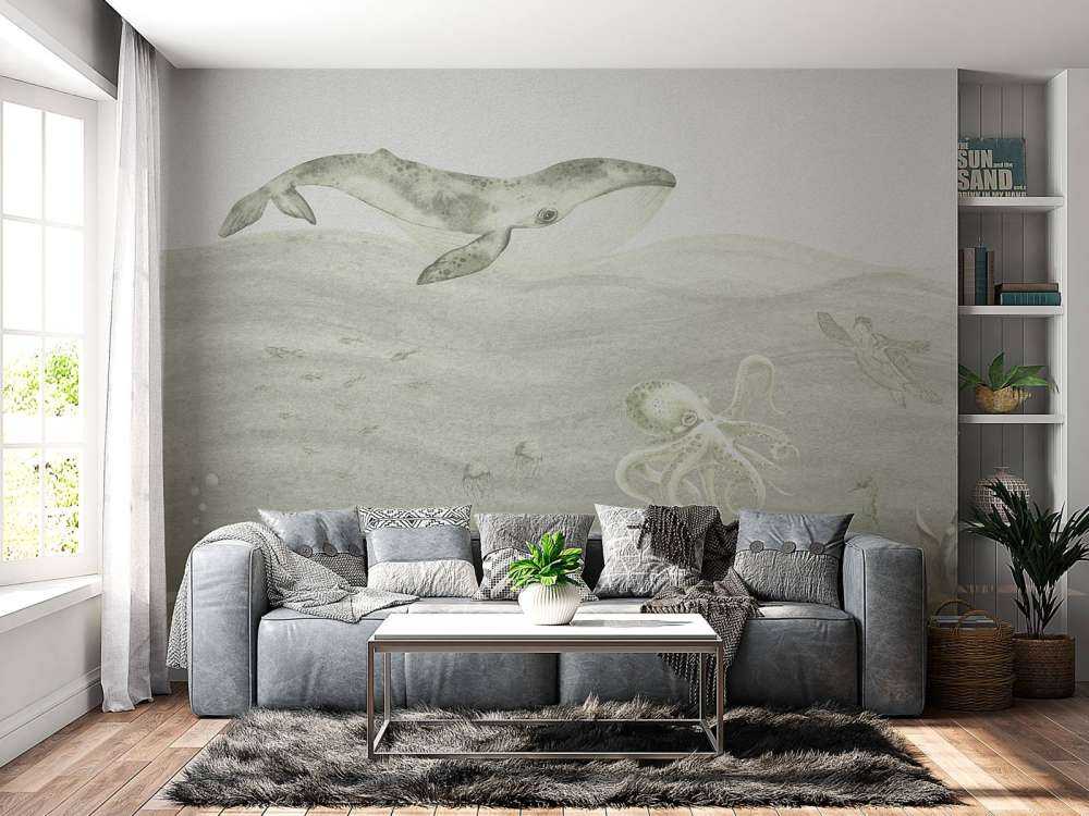 Podwodny świat w kolorze zielonym