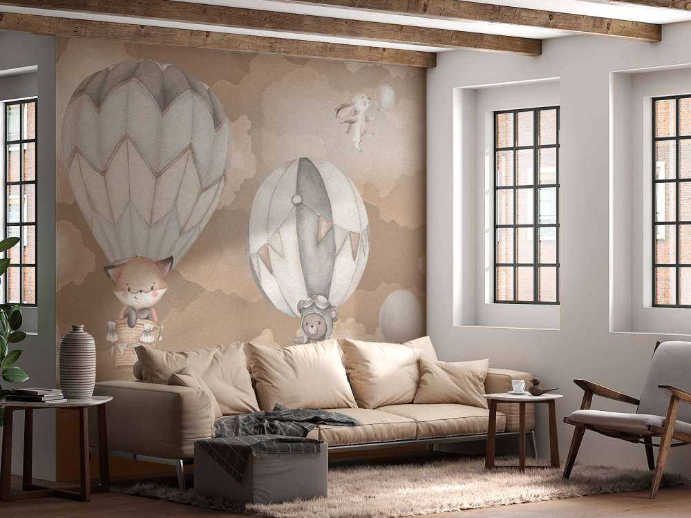 Latające zwierzęta - beżowe