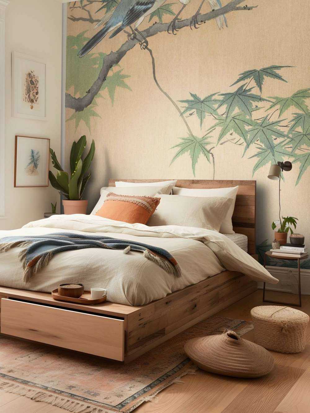 Wielkie sikorki na gałęzi klonowej